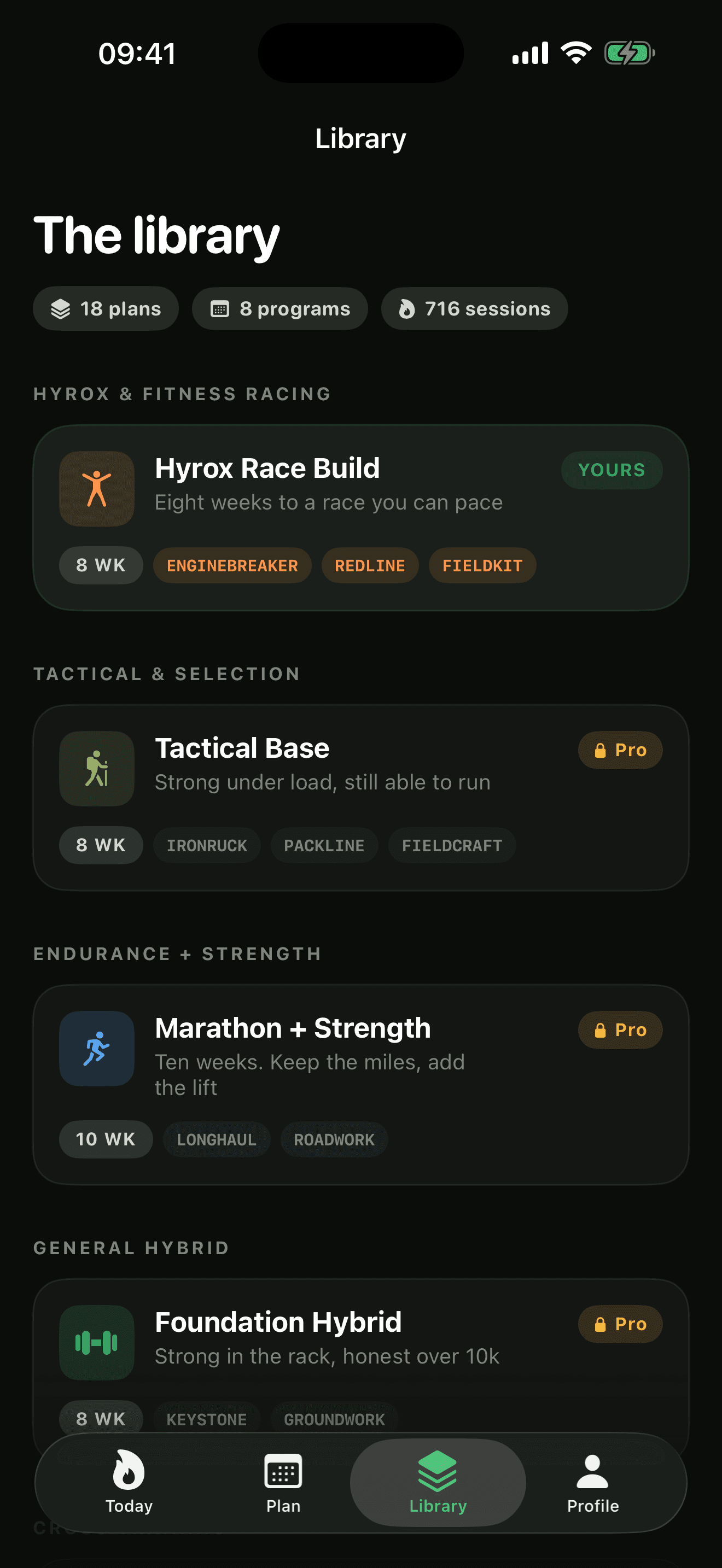 Hybrid Athlete: Training Plans — Library
