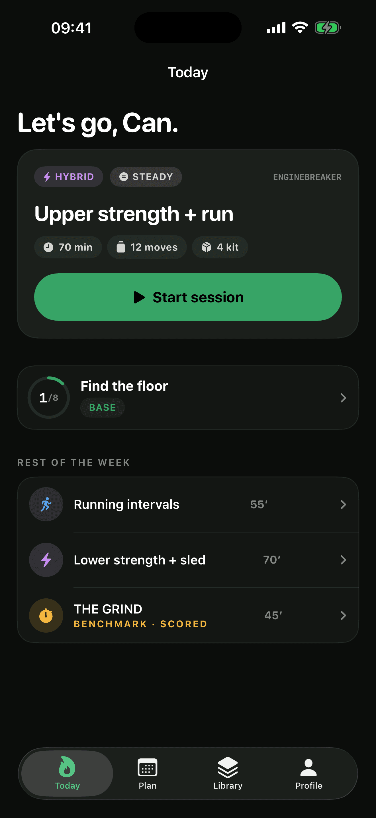 Hybrid Athlete: Training Plans — Today