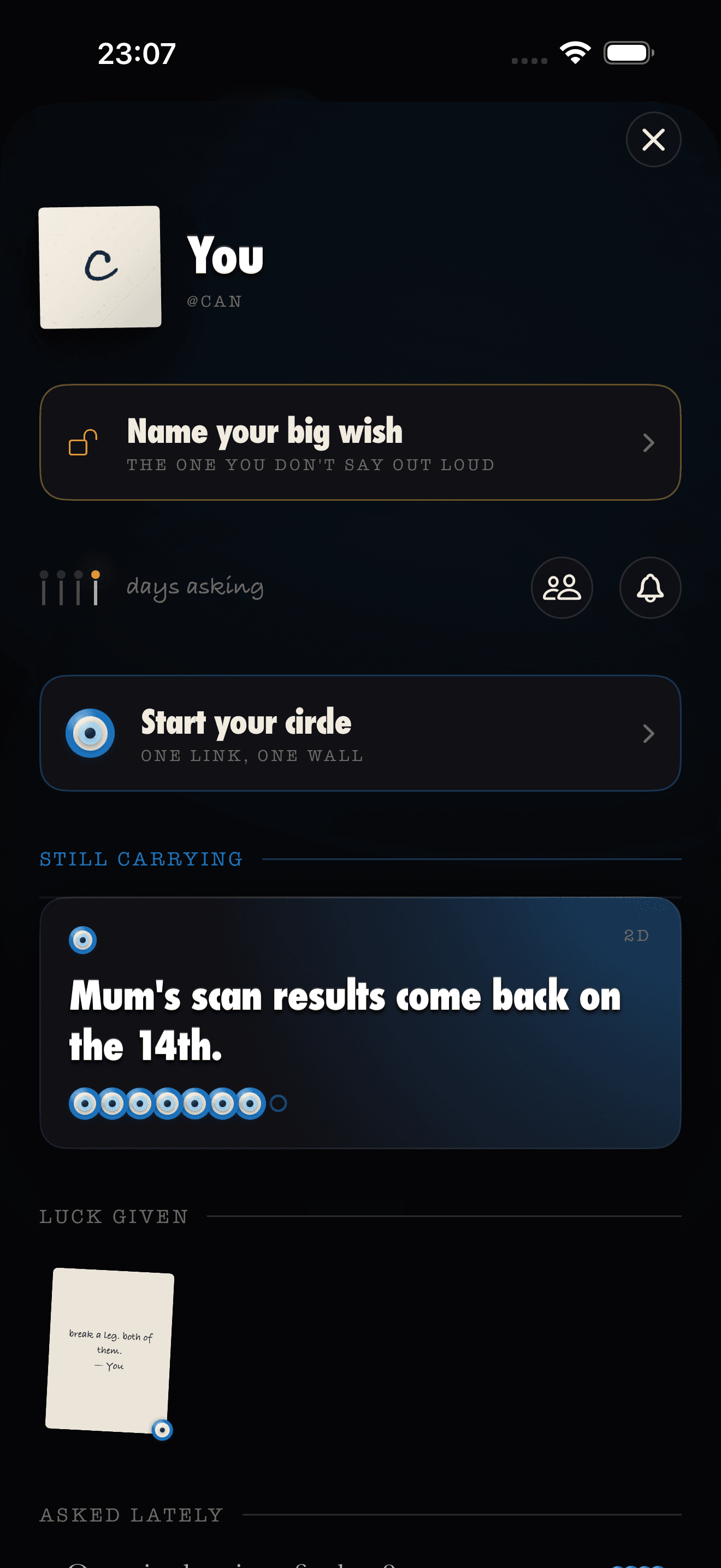 WishMeLuck — Profile